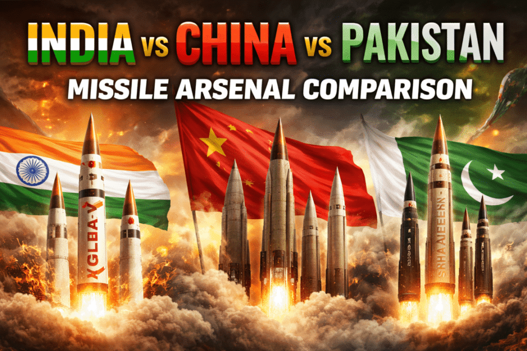 India vs China vs Pakistan Missile Arsenal Comparison
