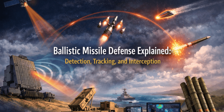 Ballistic Missile Defense system intercepting incoming missile during midcourse phase